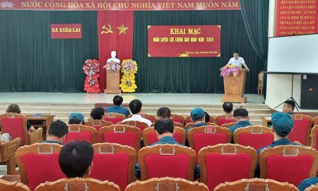 Xã Xuân Lai khai mạc huấn luyện lực lượng dân quân năm 2024