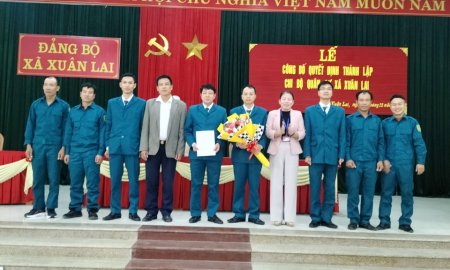 Lễ công bố Quyết định thành lập Chi bộ Quân sự xã Xuân Lai